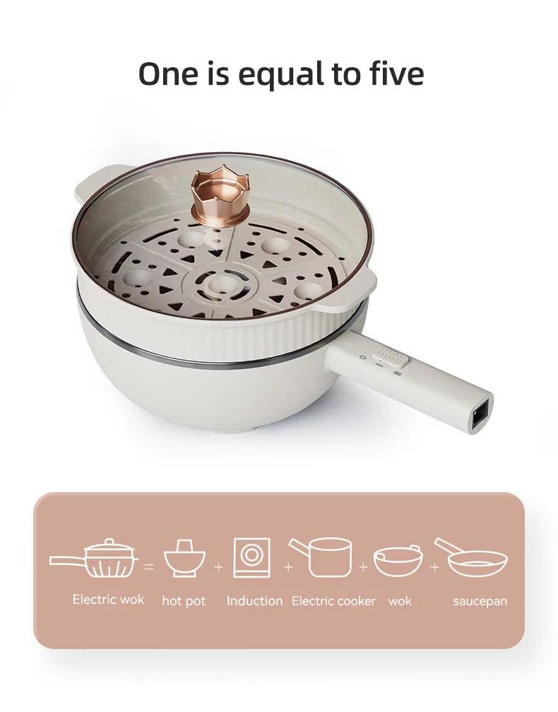 Electric Frying Pan - Mini Portable Hotpot Cooker 110V220V