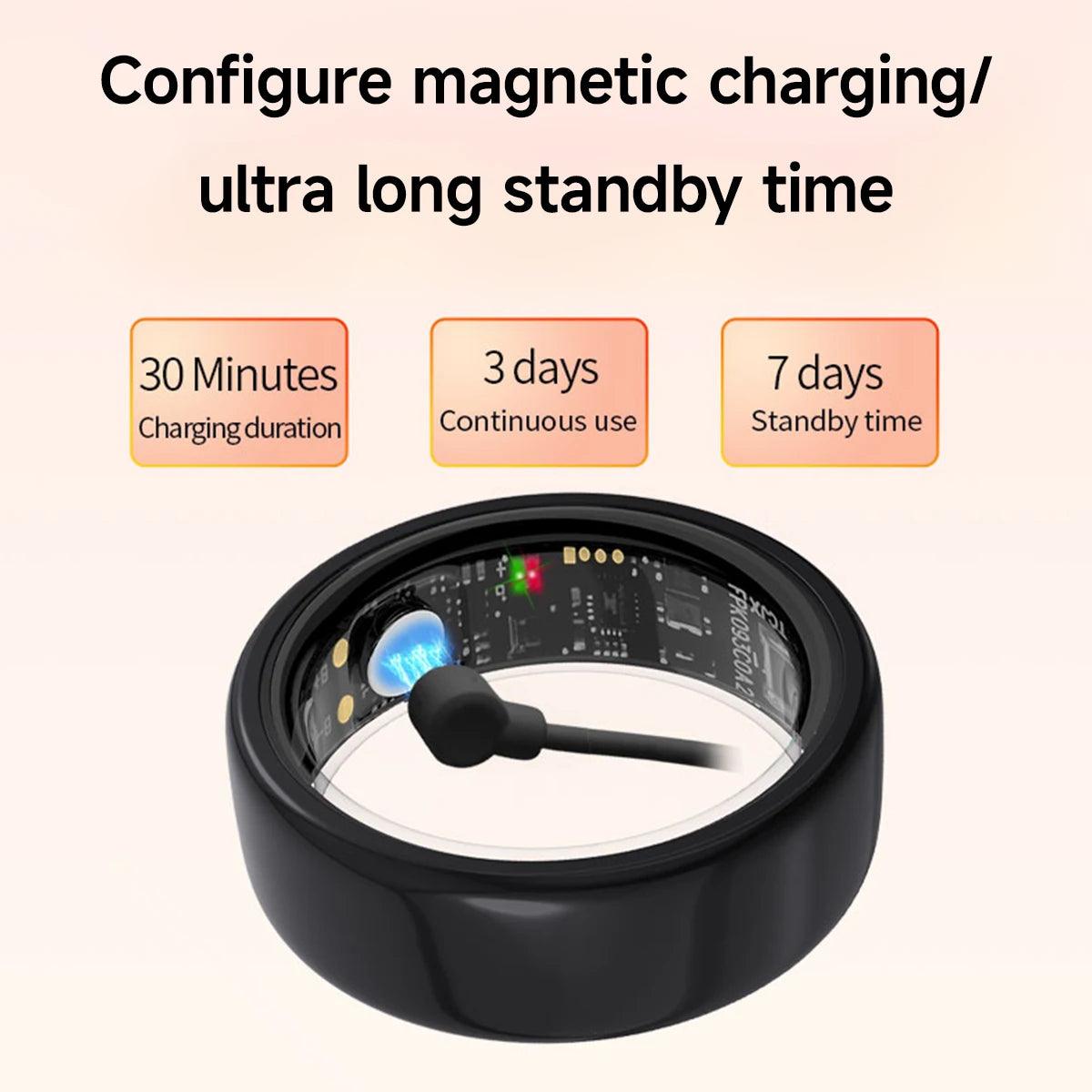 Smart Health Ring - Blood Pressure  Sleep Monitor IP68 Waterproof Remote Exercise Care