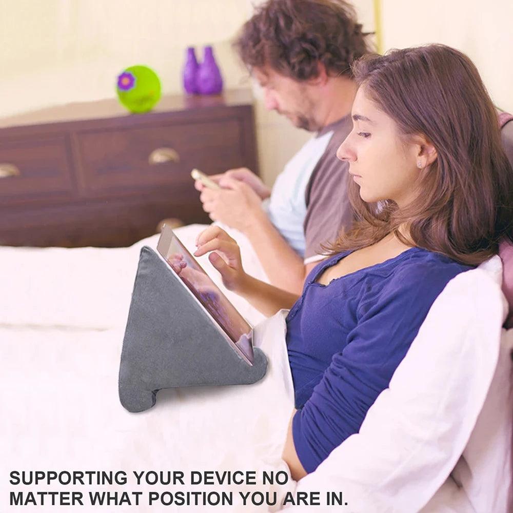 Tablet Holder Pillow - Multi-Angle Support for iPad  Smartphones