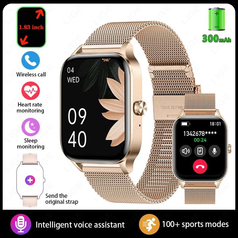 Smartwatch for Men and Women - 185 HD Display Health Monitor Bluetooth Call