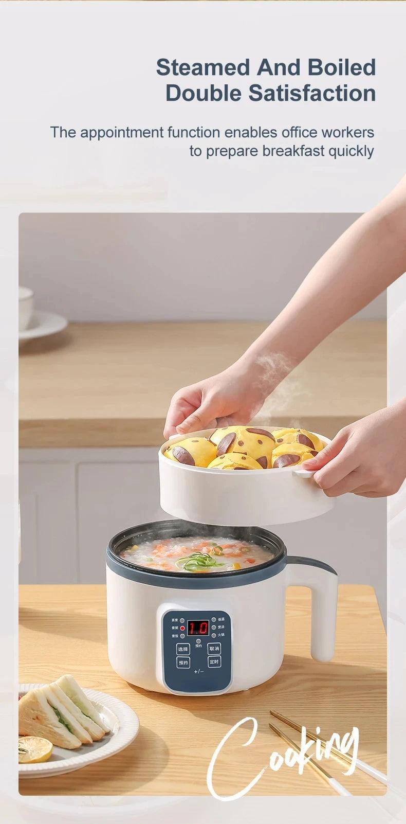 Multi Cooker Rice Cooker - Non-Stick Hotpot Pan for 1-2 People