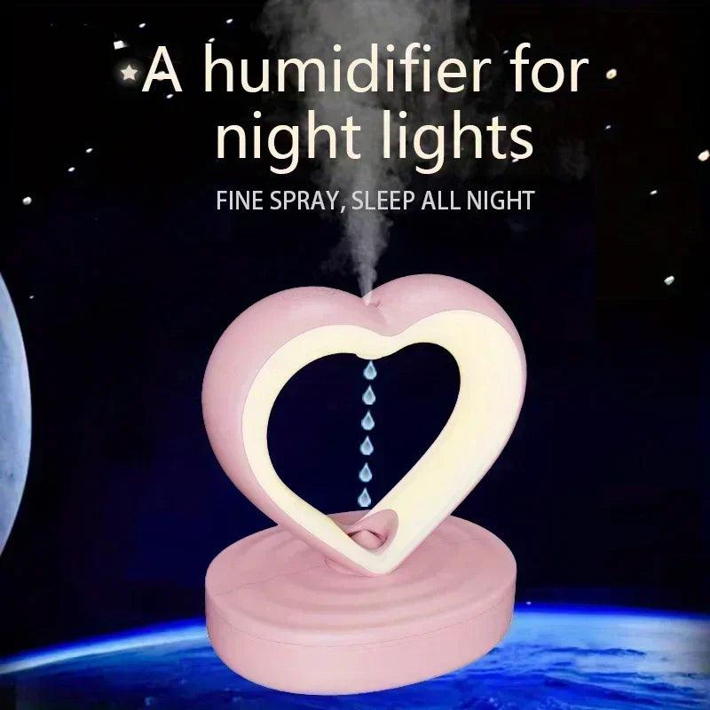 Anti-Gravity Humidifier with LED - Essential Oil Diffuser and Night Light