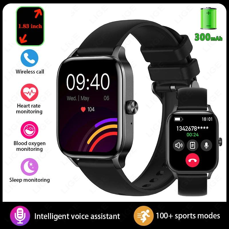 Smartwatch for Men and Women - 185 HD Display Health Monitor Bluetooth Call