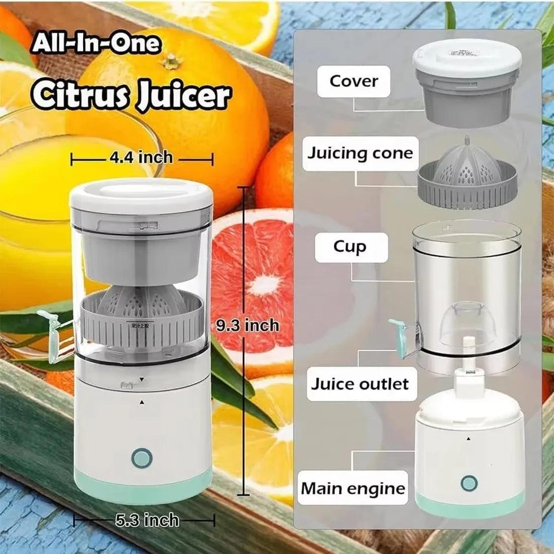 Portable Electric Juicer - USB Rechargeable Mini Citrus Blender