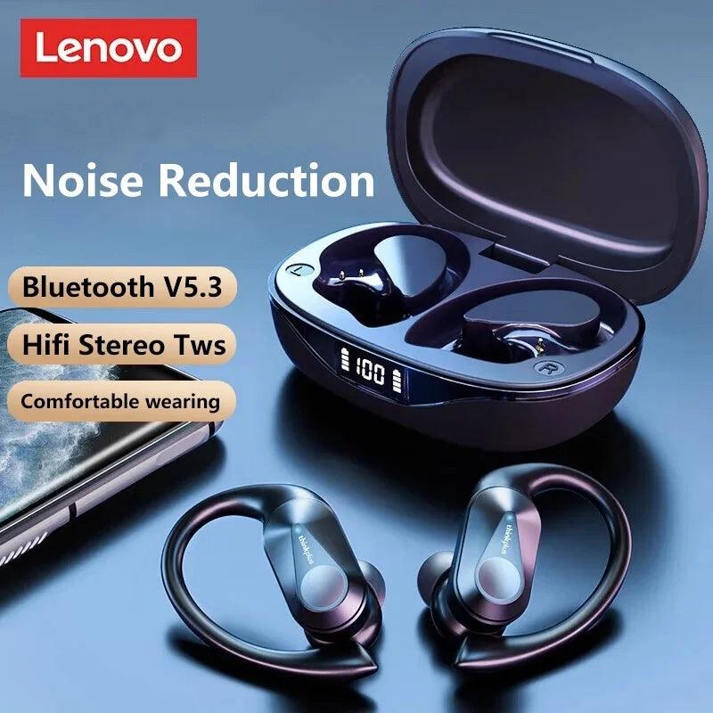 Lenovo LP75 TWS Bluetooth 53 Headphones - Wireless LED Display Noise Reduction Waterproof - STOREBLITZ