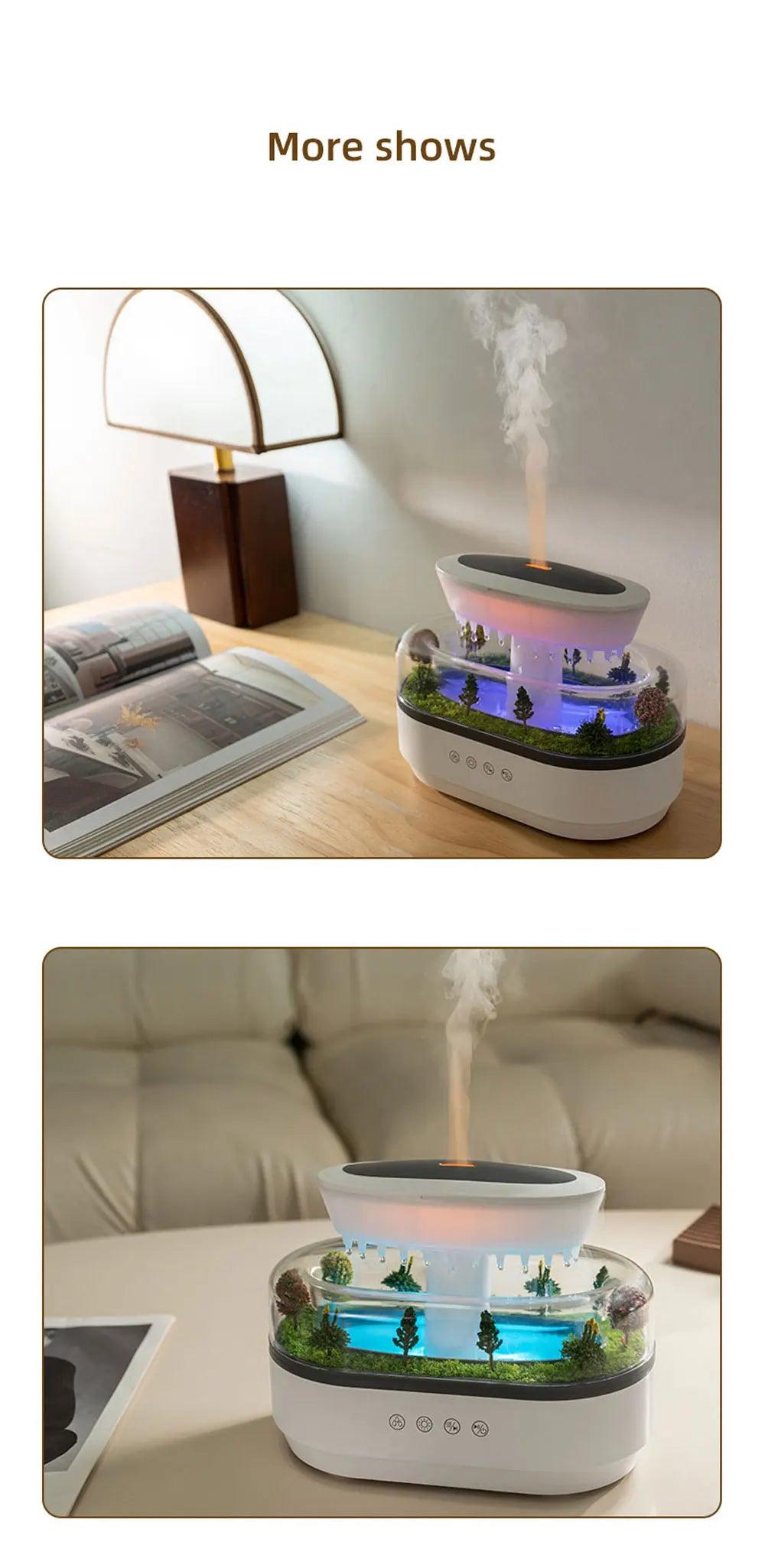 Aromatherapy Humidifier - Landscape Raindrop Diffuser for Families