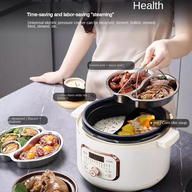 220V Electric Pressure Cooker - 2-in-1 Multifunctional Non-Stick Rice Cooker with Steamer - STOREBLITZ