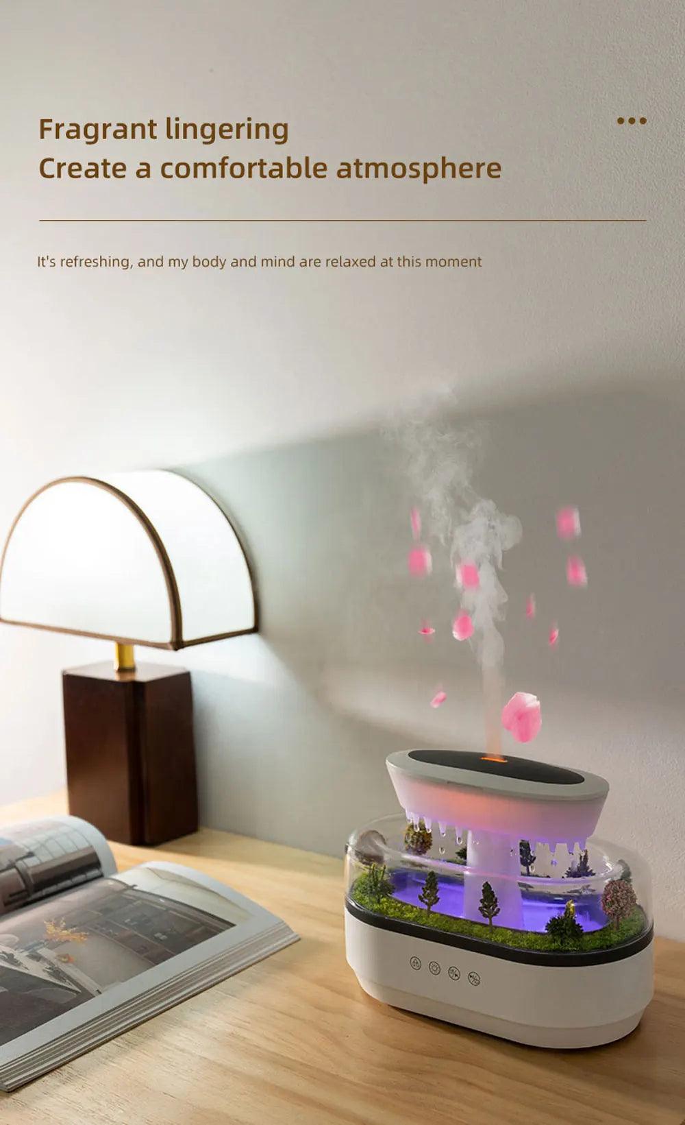 Aromatherapy Humidifier - Landscape Raindrop Diffuser for Families