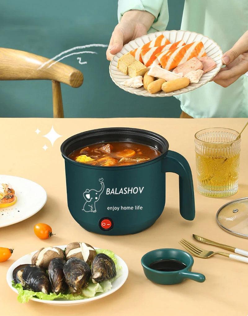 Mini Electric Cooker - Non-stick Hot Pot Steamer for 1-2 People