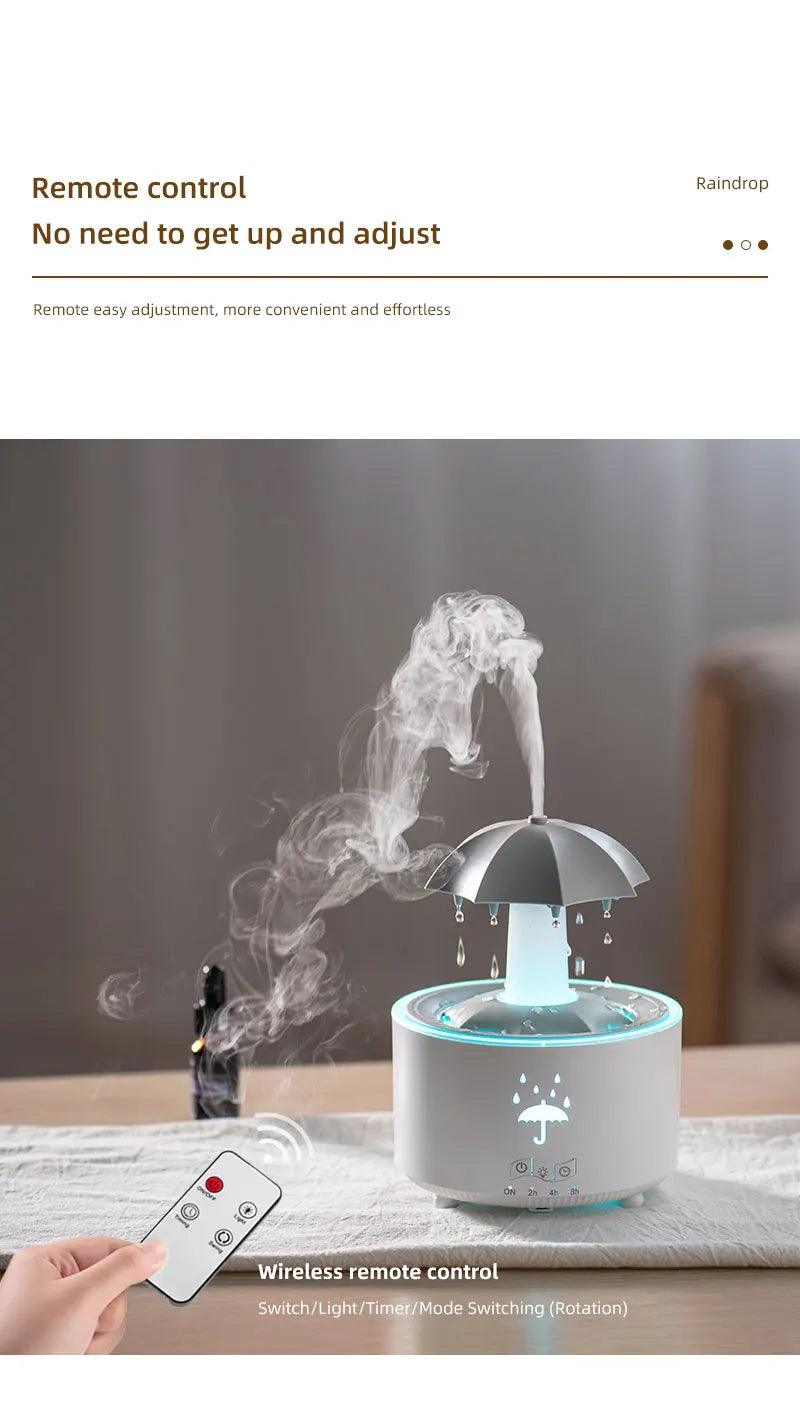 Creative Raindrop Humidifier  Aroma Diffuser with Colorful Light