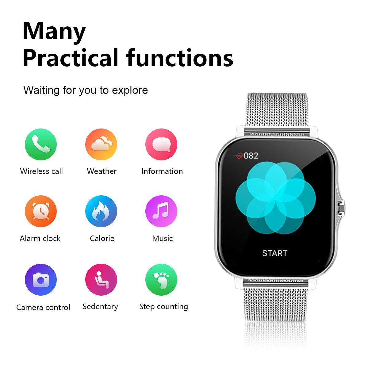 Smart Watch with Wireless Calling - Sport Mode  Fitness Tracker for iPhoneAndroid