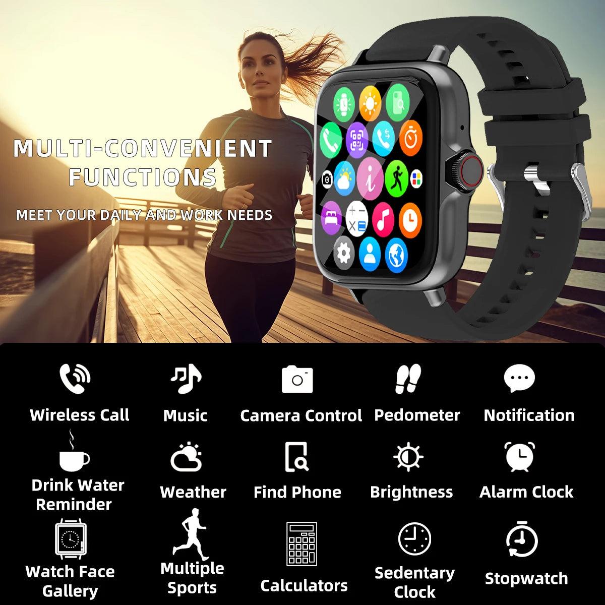 Smart Watch - 183 Waterproof Fitness Tracker with Call Alerts and Pedometer