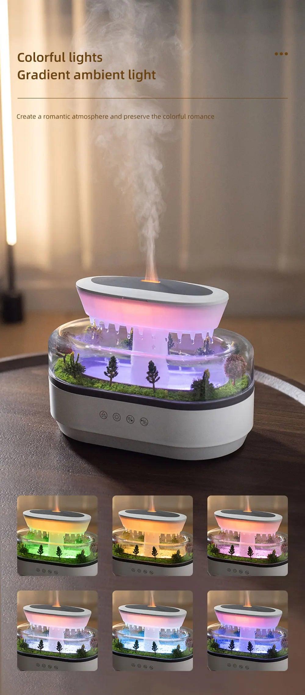 Aromatherapy Humidifier - Landscape Raindrop Diffuser for Families