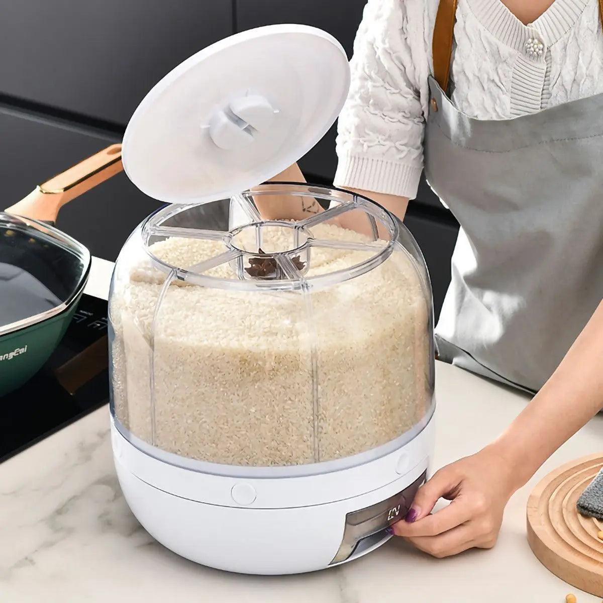 Moisture-Proof Rotating Rice Storage Drum - Sealed Grain Cylinder