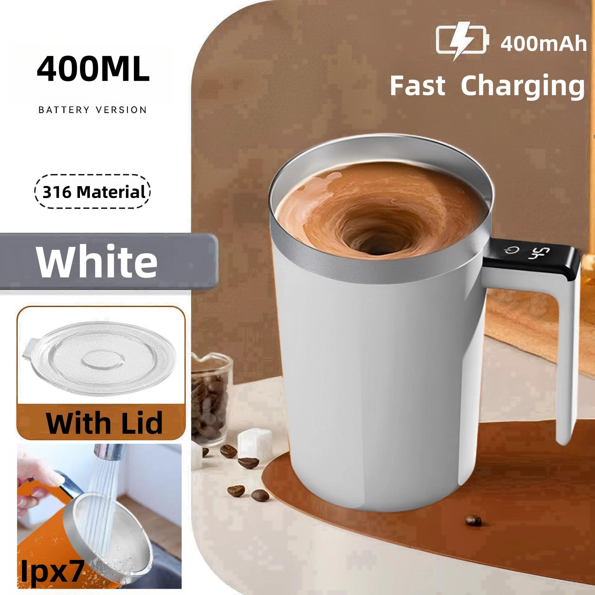 Rechargeable Self-Mixing Mug - Waterproof Electric Coffee Cup 380ML - STOREBLITZ