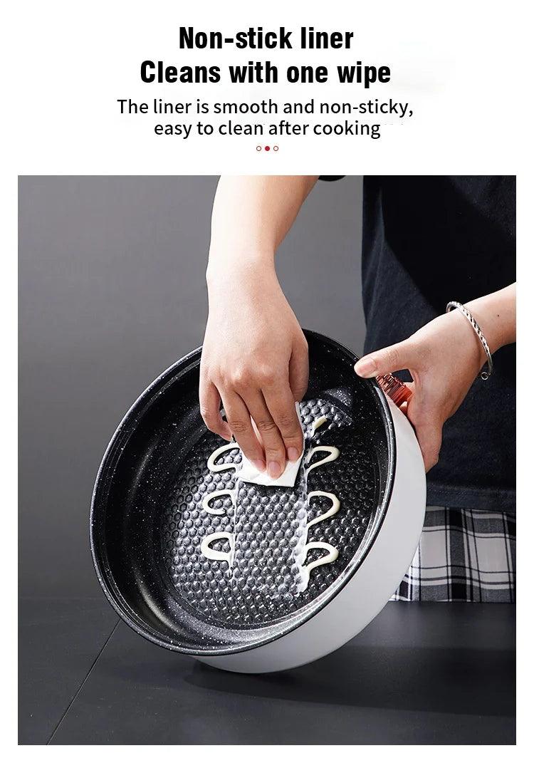 Electric MultiCooker - Non-Stick Frying Pan for Steak Fish  Omelettes