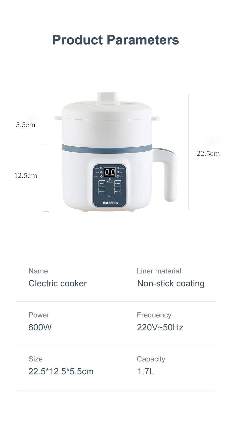 17L Electric Rice Cooker - Non-Stick Multi Cooker for Home