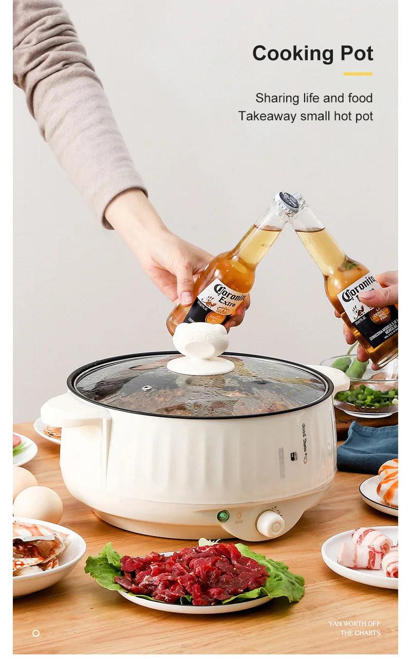 220V Multi Cooker - Non-Stick Electric Pot for 1-2 People