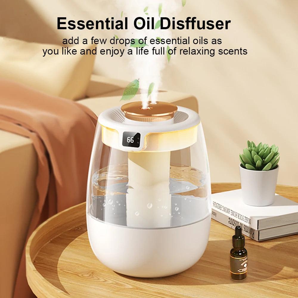 Large Capacity Dual Spray Humidifier - USB Desktop Mist Maker for Home  Office