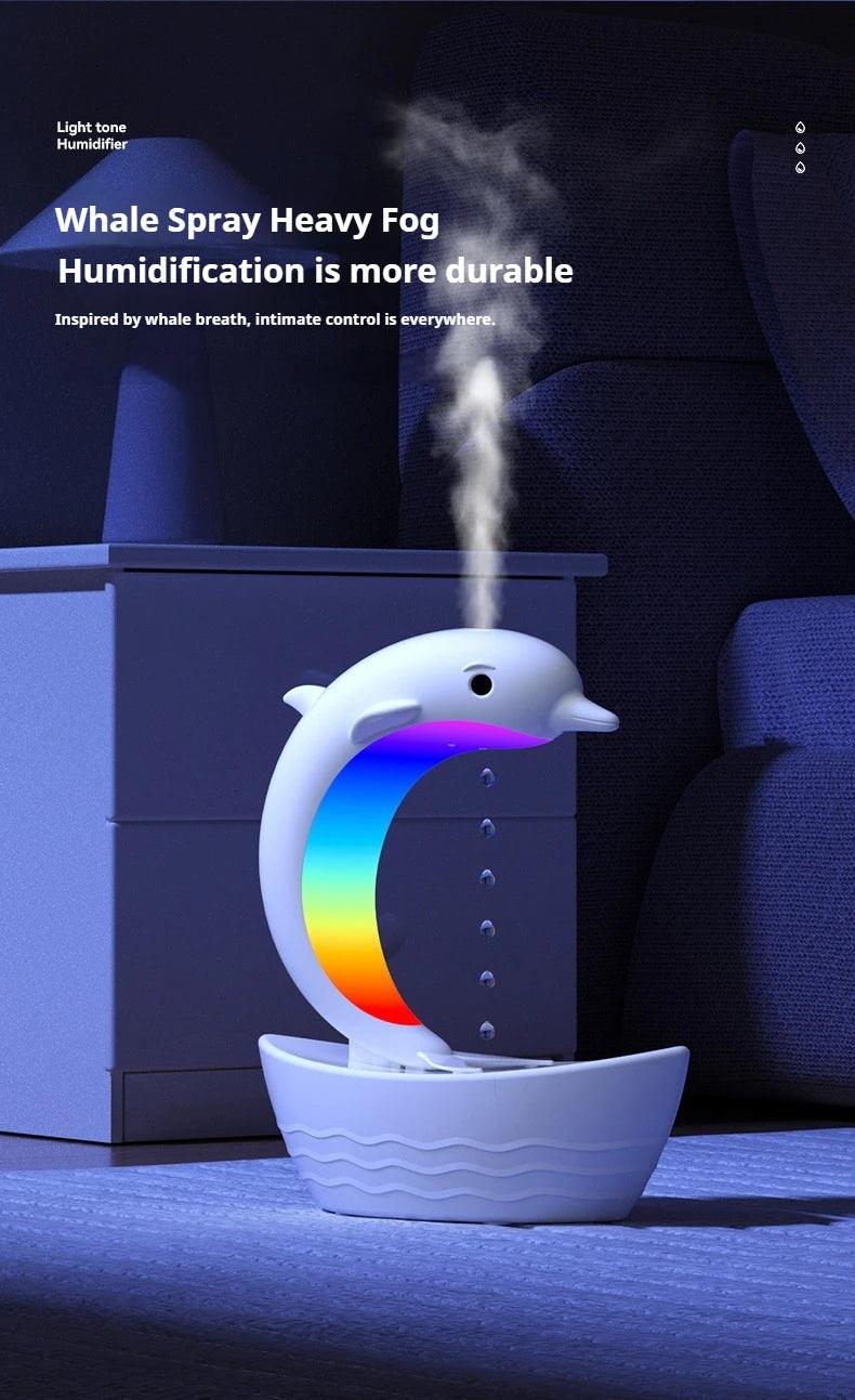 Dolphin Bluetooth Speaker Humidifier - Colorful Anti-Gravity Water Light Decor