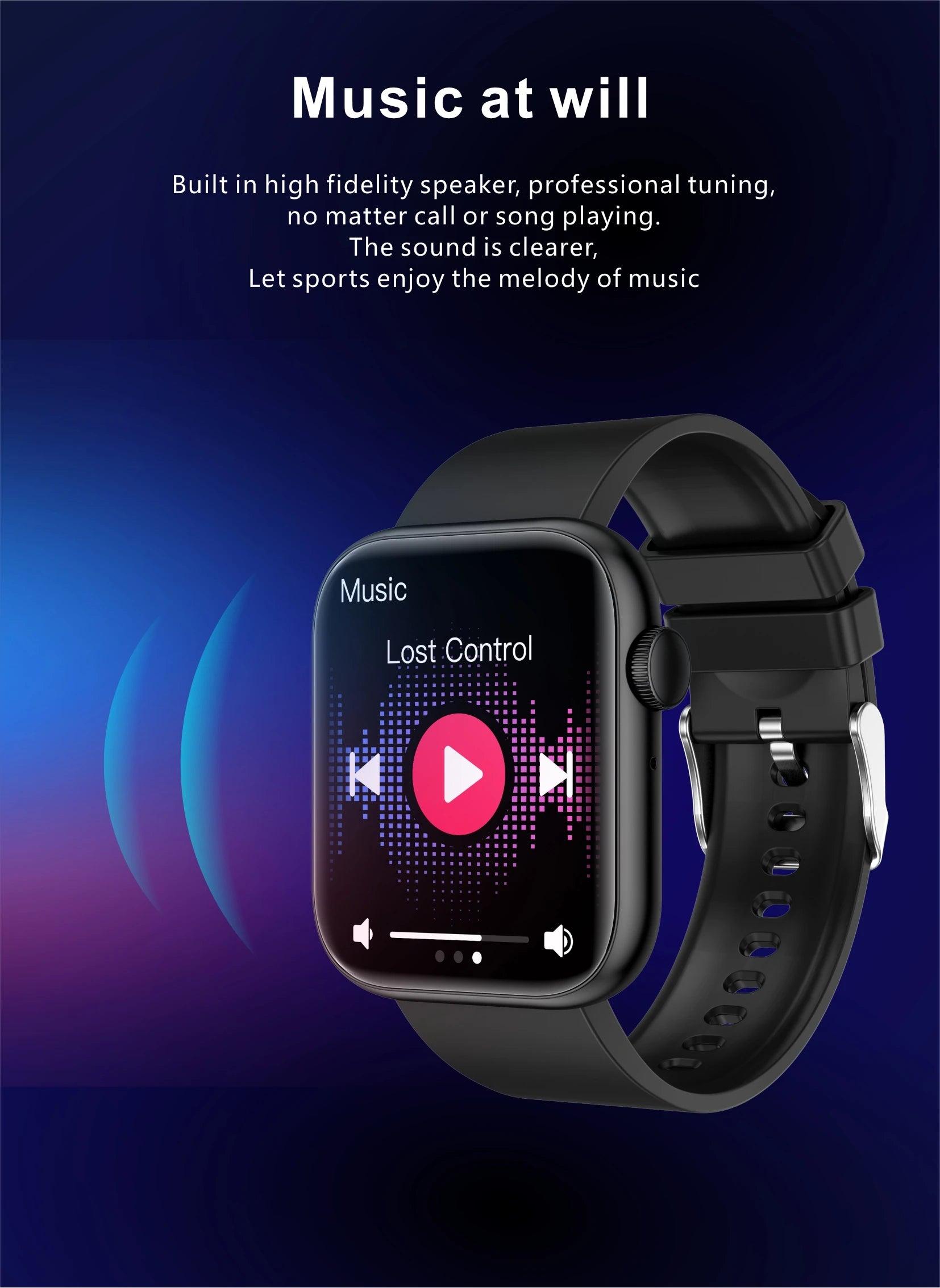 LIGE 2024 Smart Watch - Bluetooth Fitness Tracker with Wireless Charging