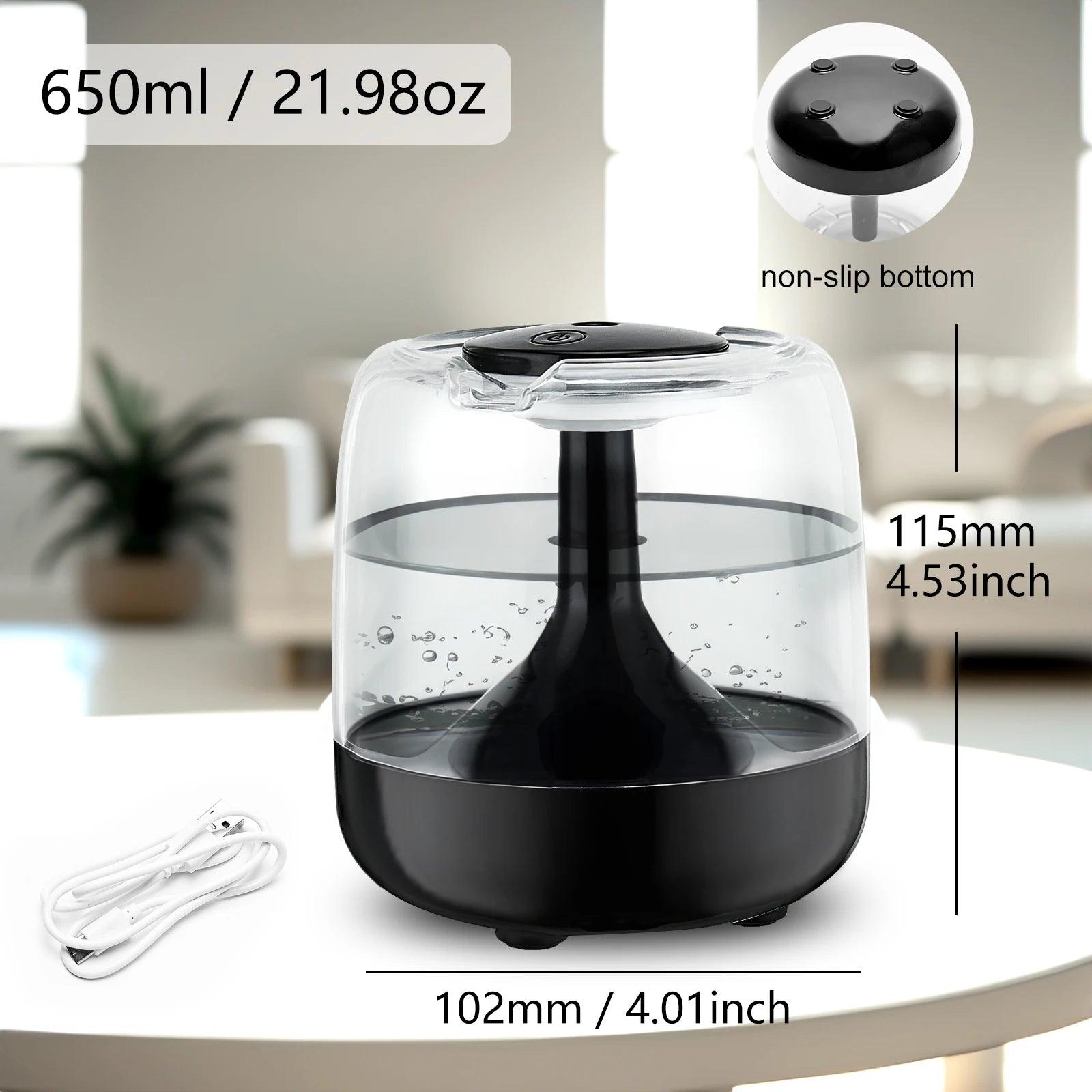 650ML Portable USB Humidifier  Aroma Diffuser with Colorful Night Lights