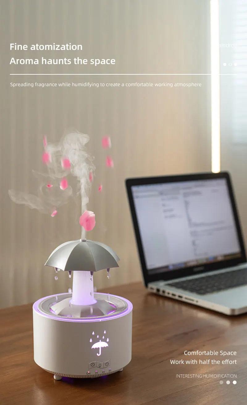 Creative Raindrop Humidifier  Aroma Diffuser with Colorful Light