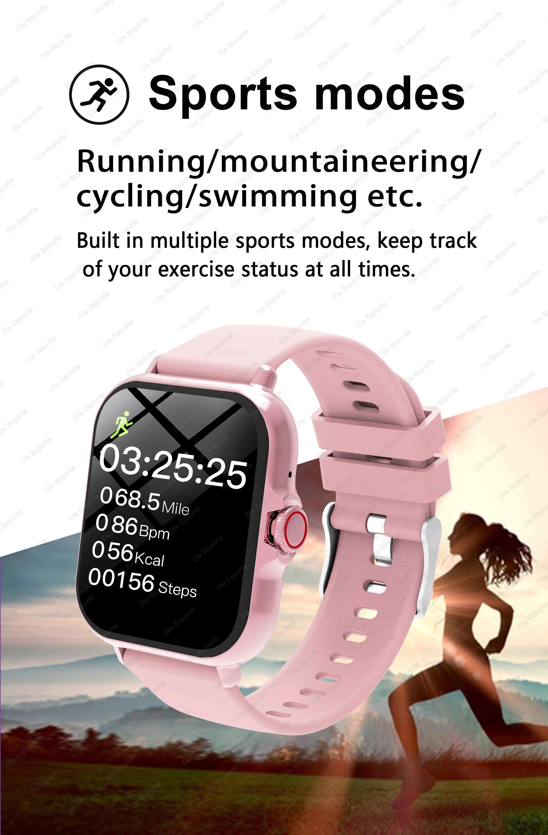 Waterproof Fitness Smart Watch with Call Message and Sleep Tracking for iPhone and Android