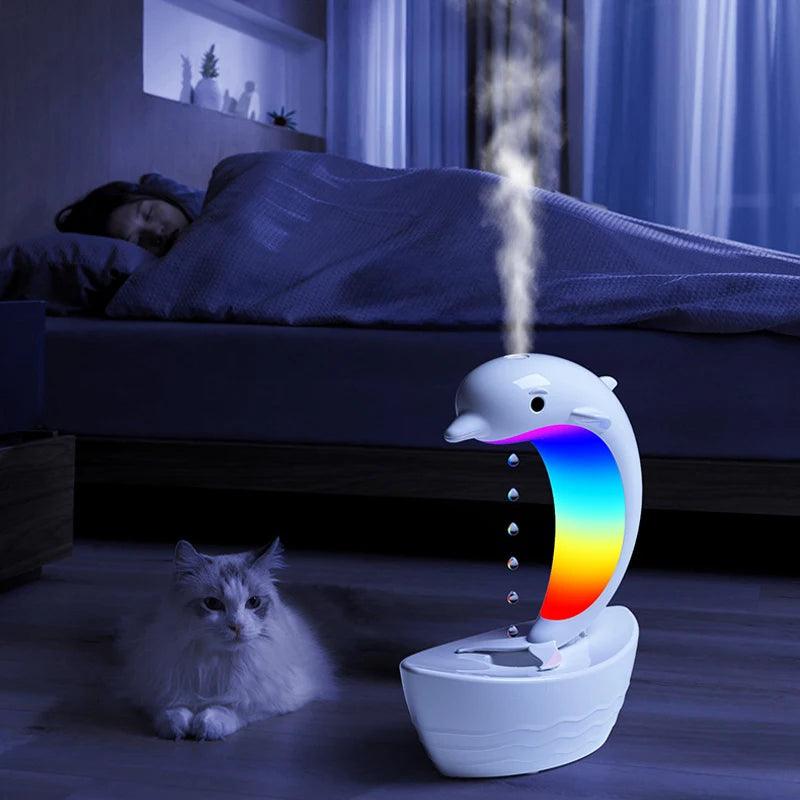 Dolphin Bluetooth Speaker Humidifier - Colorful Anti-Gravity Water Light Decor