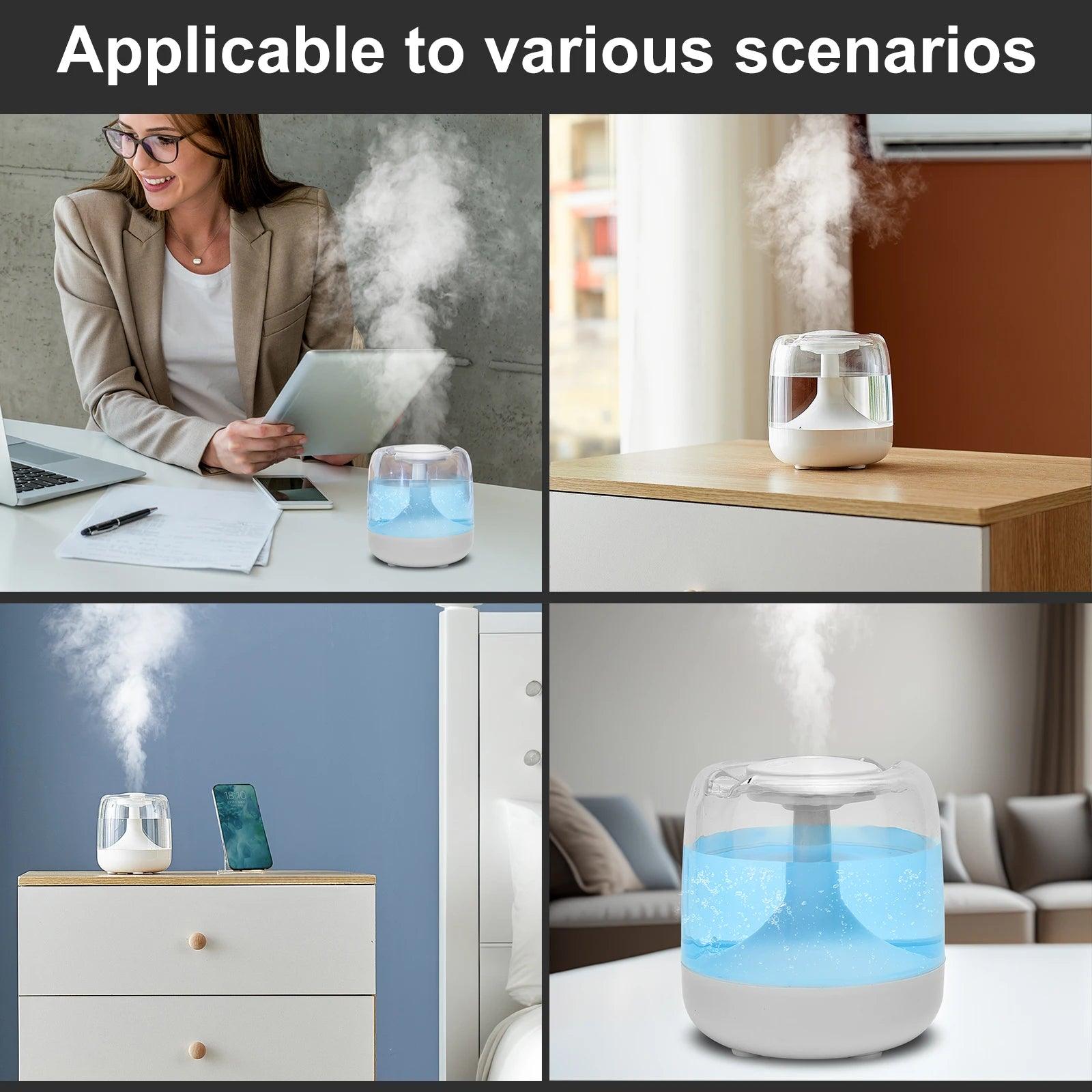 650ML Portable USB Humidifier  Aroma Diffuser with Colorful Night Lights