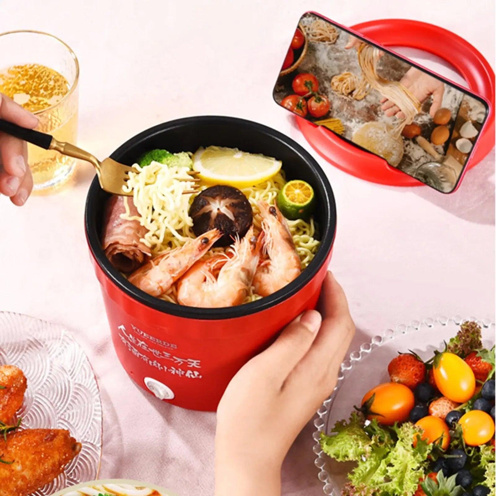 Multifunctional Mini Electric Cooker - Non-Stick Hot Pot Rice Cooker  Frying Pan