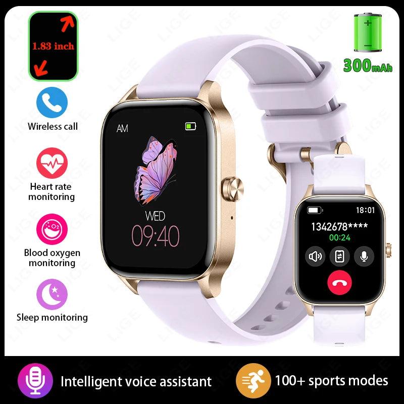 Smartwatch for Men and Women - 185 HD Display Health Monitor Bluetooth Call