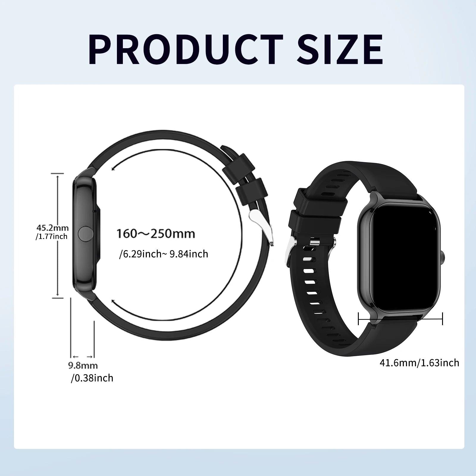 Smart Watch with Wireless Calling - Sport Mode  Fitness Tracker for iPhoneAndroid