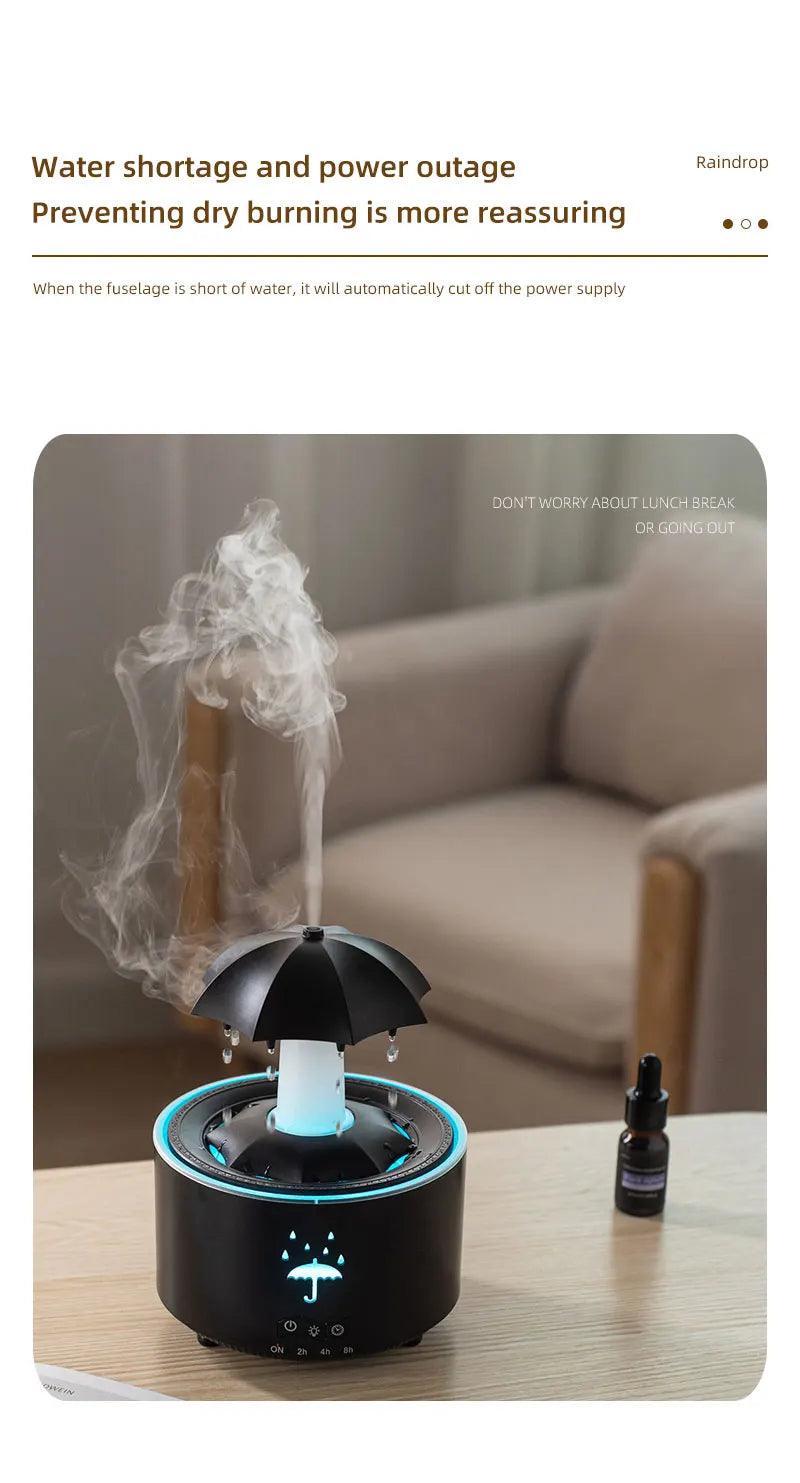 Creative Raindrop Humidifier  Aroma Diffuser with Colorful Light