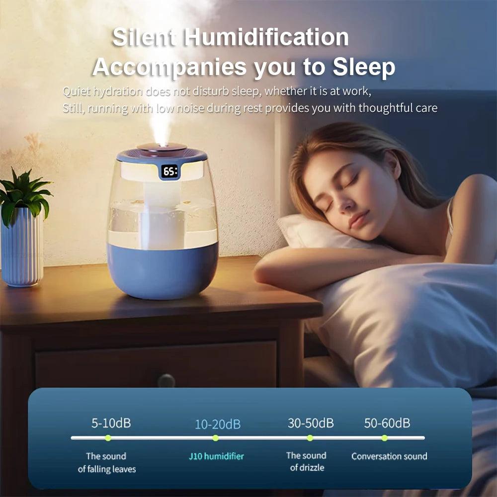 Large Capacity Dual Spray Humidifier - USB Desktop Mist Maker for Home  Office