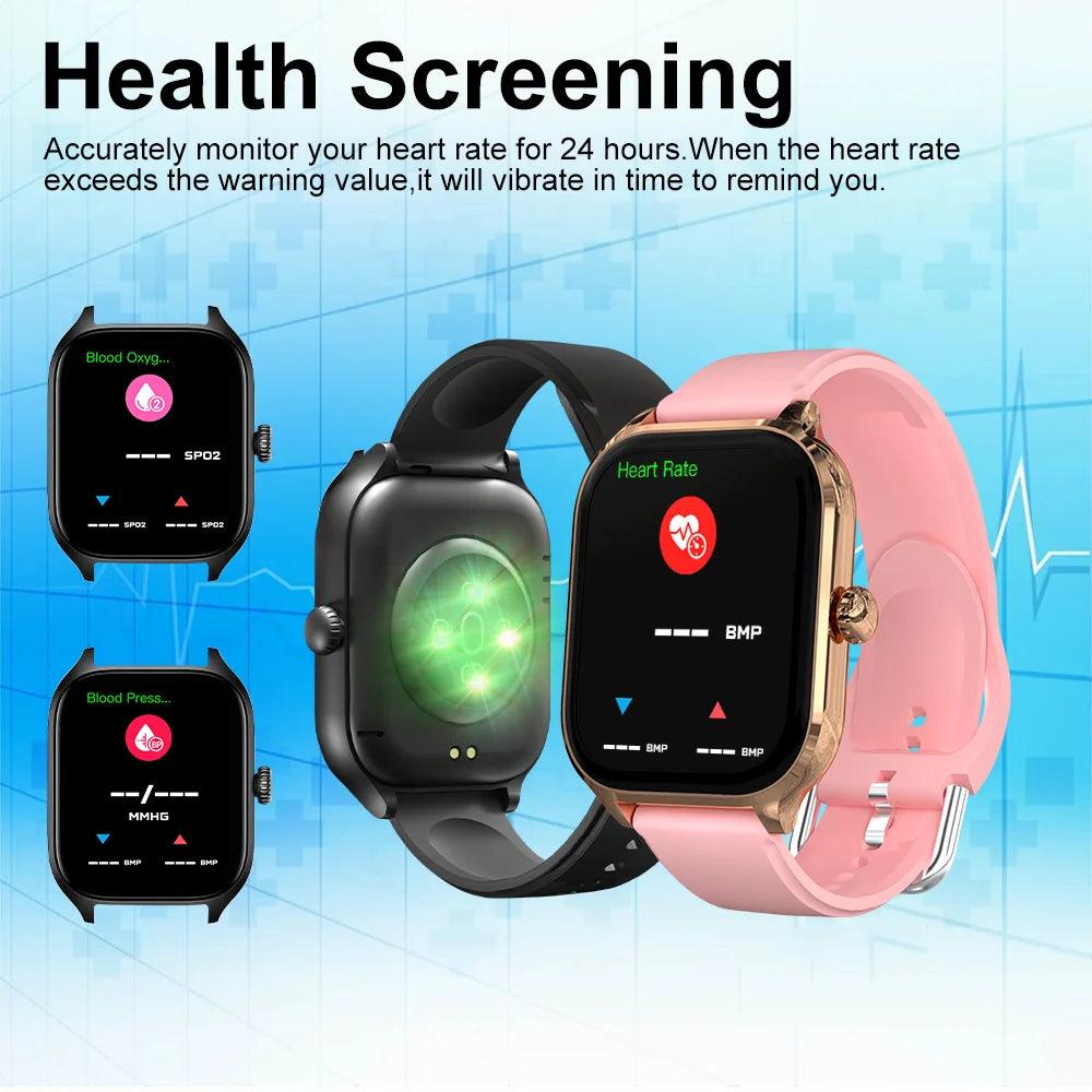 LAXASFIT H9 Smartwatch - Bluetooth Heart Rate  Calorie Tracker