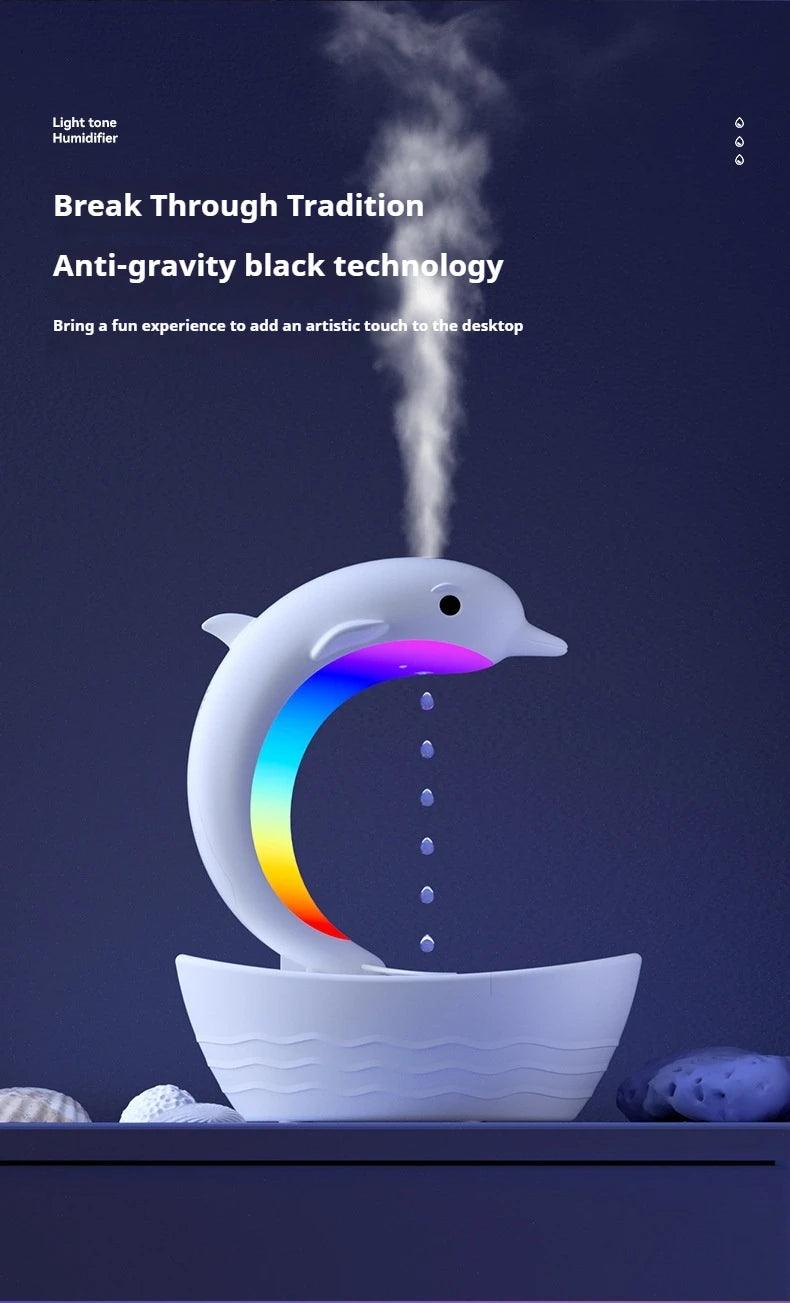 Dolphin Bluetooth Speaker Humidifier - Colorful Anti-Gravity Water Light Decor