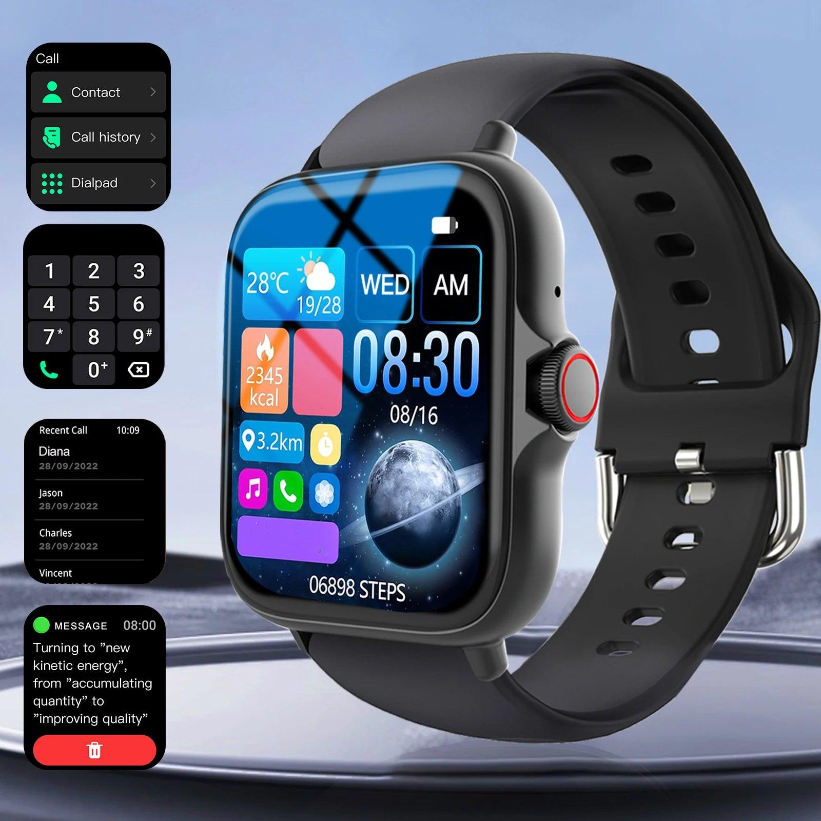 Smartwatch - Multi-Sport Mode with Call and Message Alerts Customizable Dial