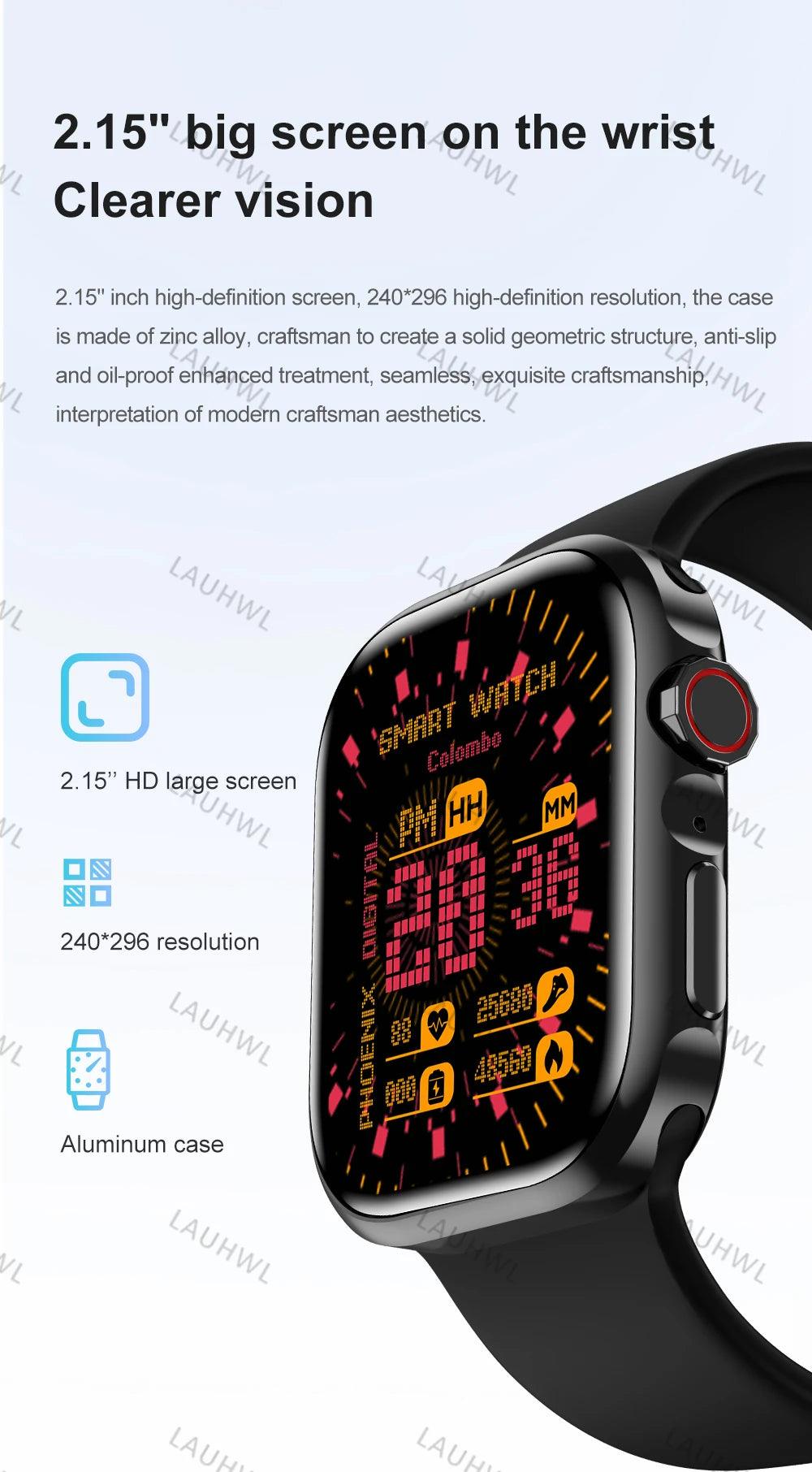 Smart Watch Series 9 - HD Fitness Tracker with Heart Rate  Blood Pressure Monitor