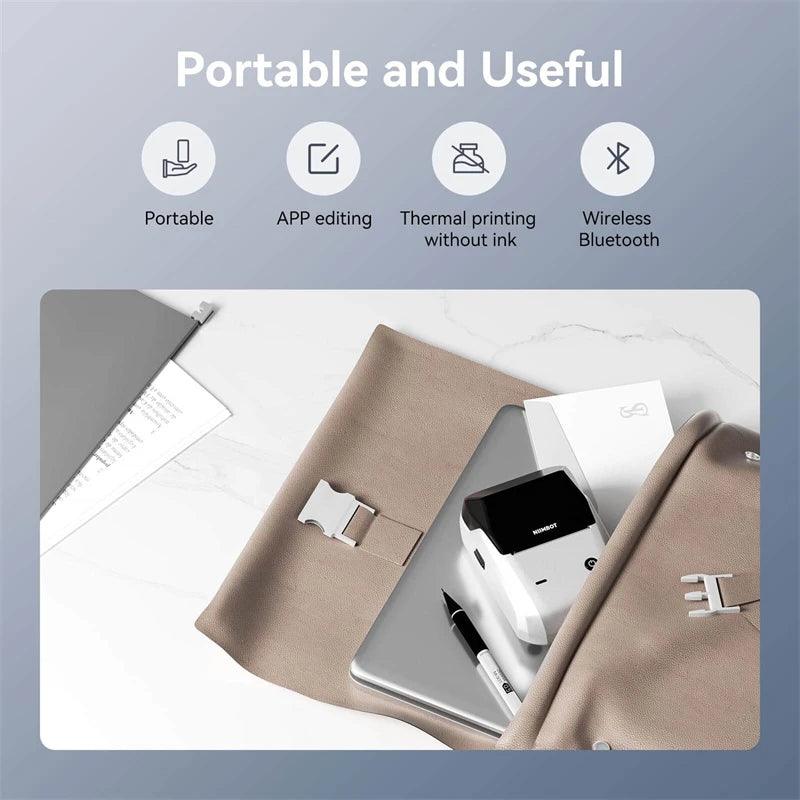 Portable Thermal Label Printer - NIIMBOT B1 Mini Bluetooth Adhesive Sticker Maker