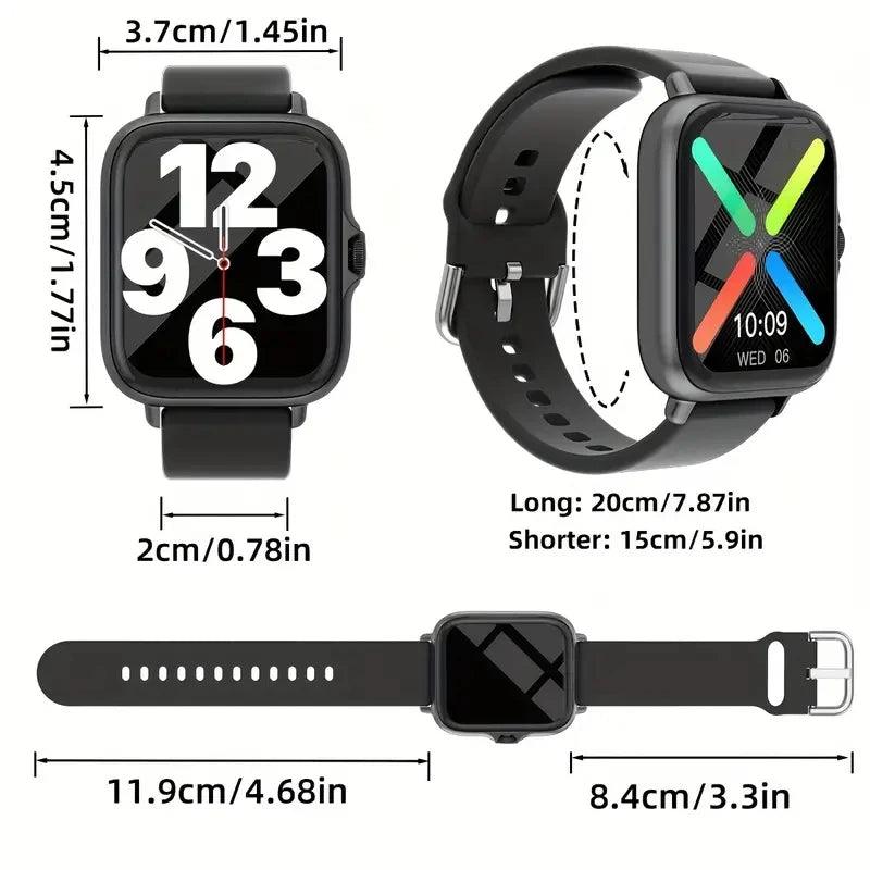 Smartwatch - Multi-Sport Mode with Call and Message Alerts Customizable Dial