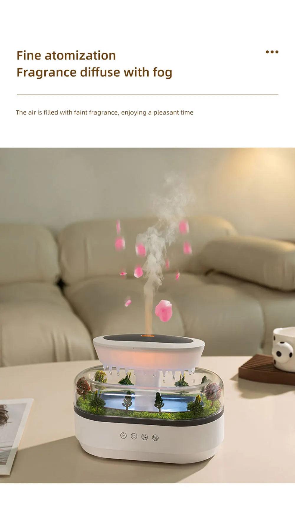 Aromatherapy Humidifier - Landscape Raindrop Diffuser for Families