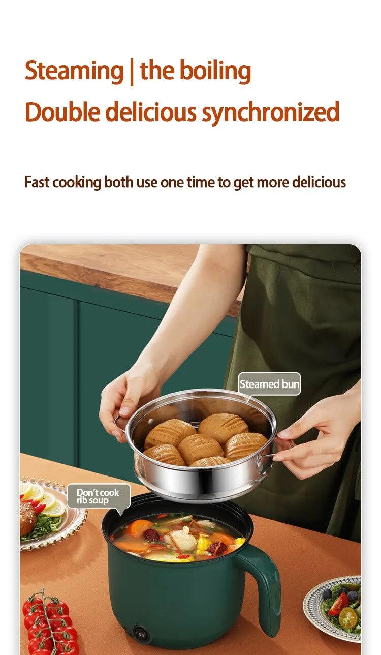 Mini Electric Cooker 15L - Multifunction Non-Stick Steam Machine