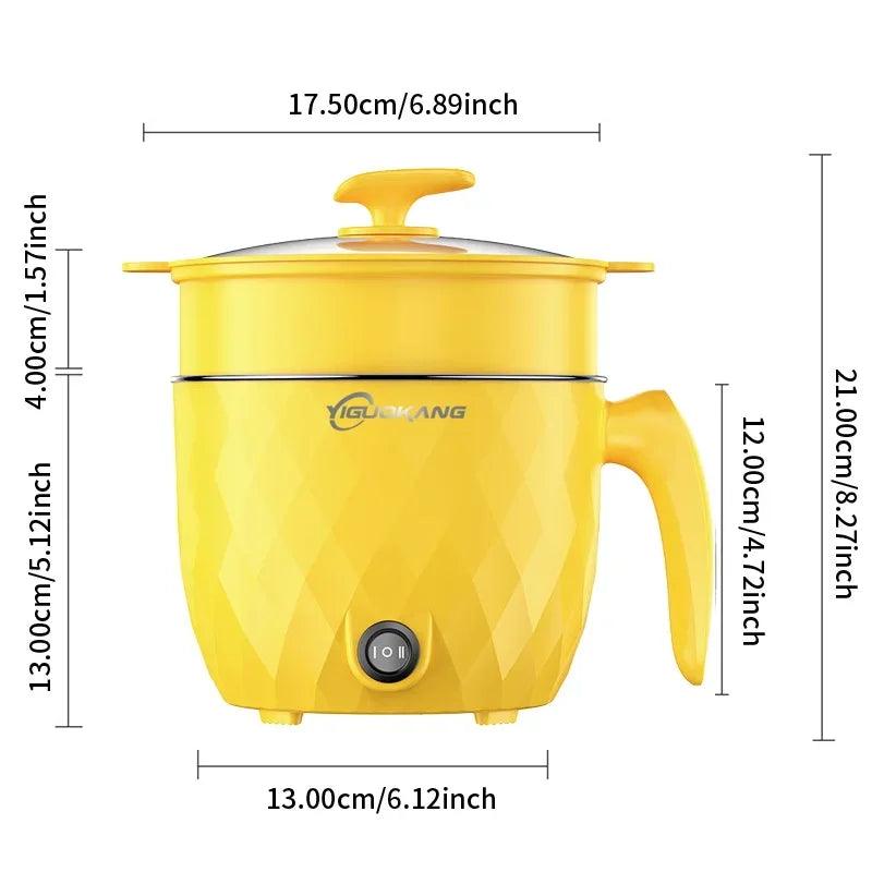 Mini Electric Rice Cooker - Portable Non-Stick Multicooker for Home and Kitchen