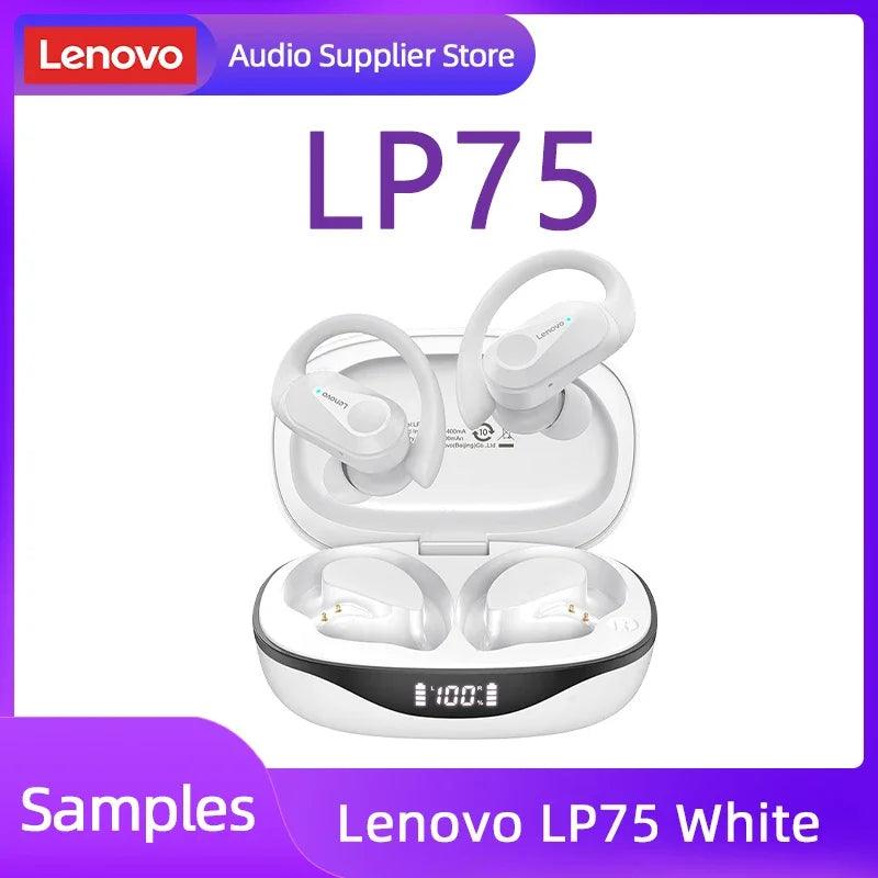 Lenovo LP75 TWS Bluetooth 53 Headphones - Wireless LED Display Noise Reduction Waterproof