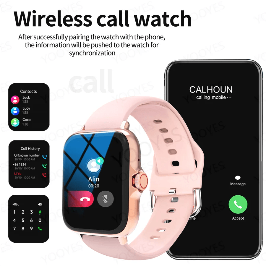 Multifunctional Outdoor Sports Smartwatch - Wireless Calling  Info Reminder