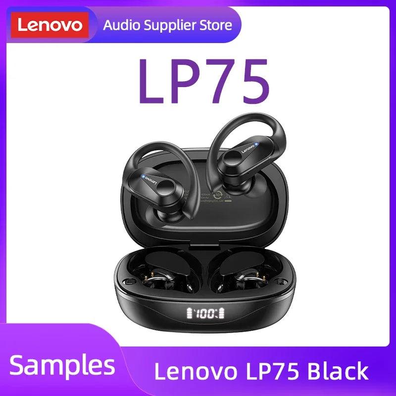 Lenovo LP75 TWS Bluetooth 53 Headphones - Wireless LED Display Noise Reduction Waterproof