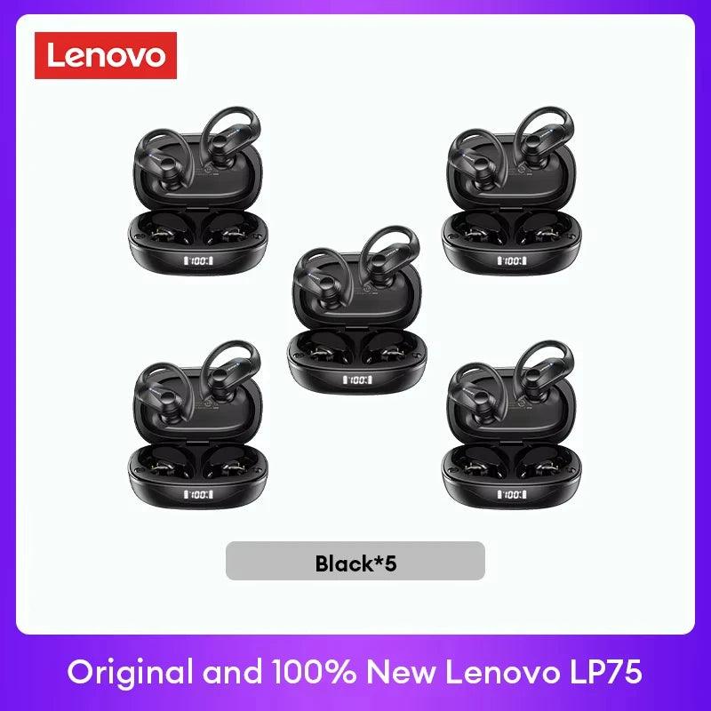 Lenovo LP75 TWS Bluetooth 53 Headphones - Wireless LED Display Noise Reduction Waterproof