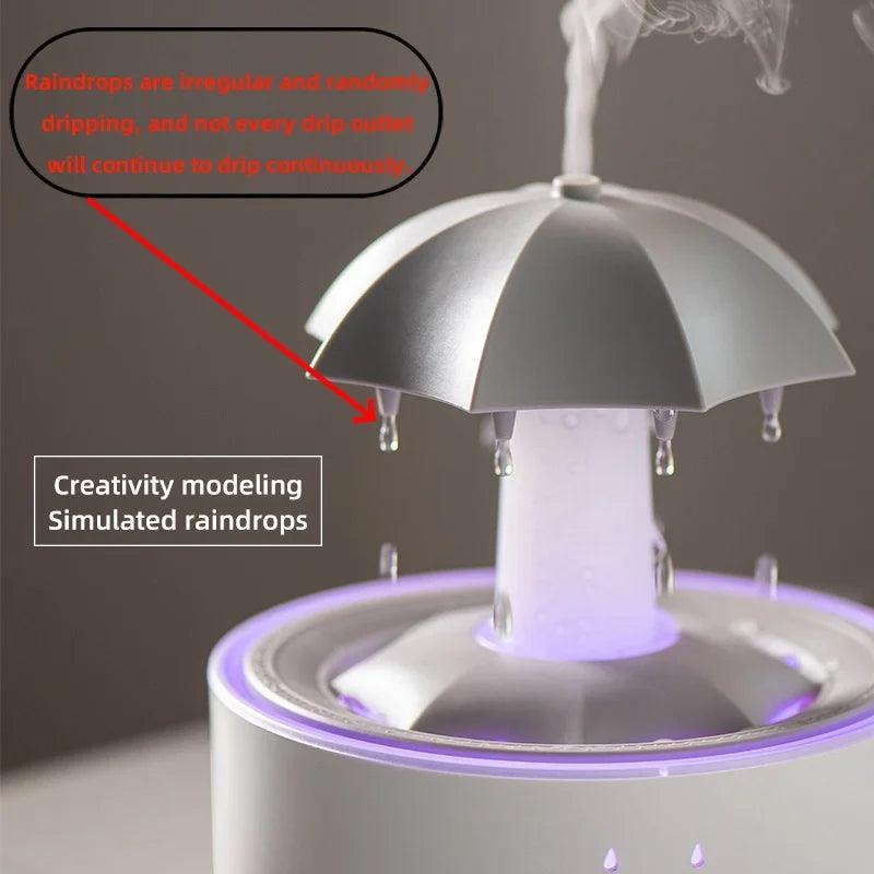 Creative Raindrop Humidifier  Aroma Diffuser with Colorful Light