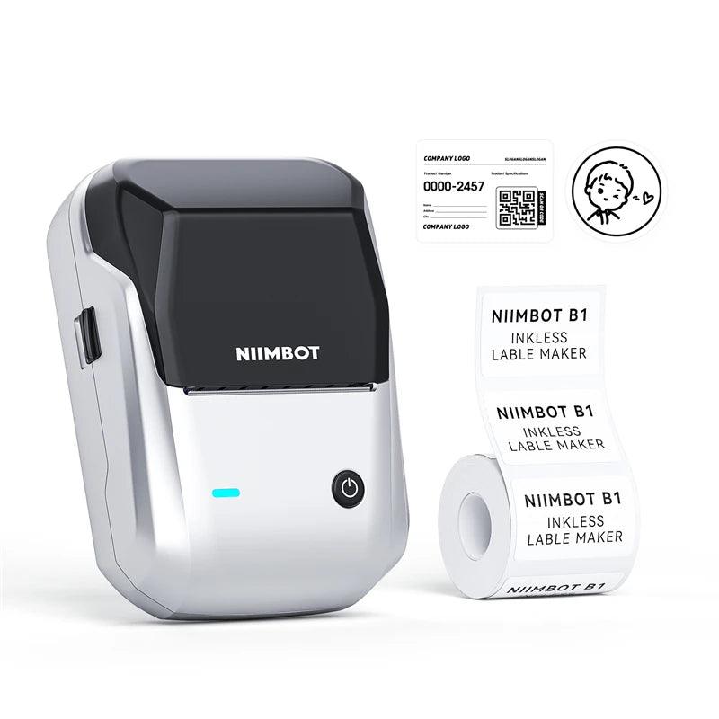 Portable Thermal Label Printer - NIIMBOT B1 Mini Bluetooth Adhesive Sticker Maker